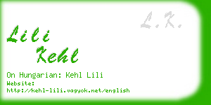 lili kehl business card